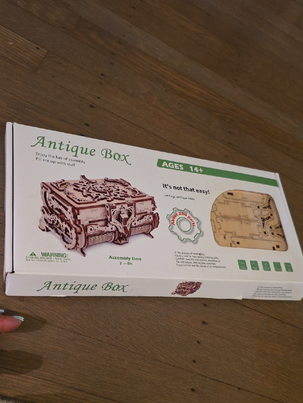 3D Wooden Puzzle Model Kit Antique Box   NEW Sealed